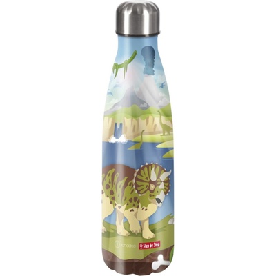 Step By Step Izolovaná fľaška na nápoj z nerezovej ocele 500 ml Dino Tres