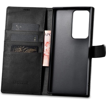 ICARER Кожен калъф iCarer Wallet Case за Samsung Galaxy S23 Ultra, черен (KXG0062492)