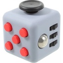Fidget Cube antistresová kostka Šedo červený