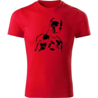 Tričko Iron Man pánske tričko červené čierne
