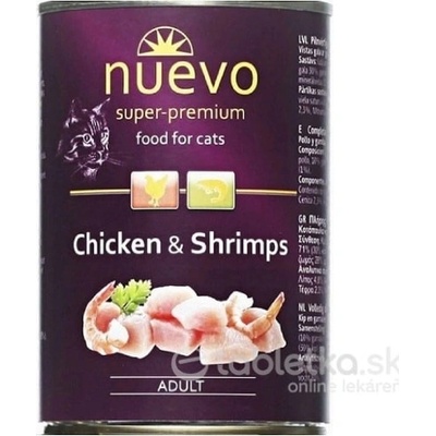 Nuevo Cat Adult kuracie krevety 6 x 400 g