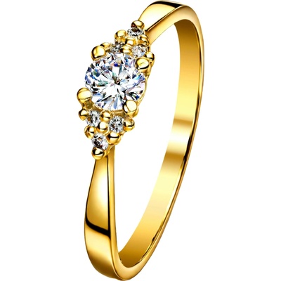 Zlaton Prsten žluté zlato s diamantem a diamanty 000260807258