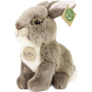 Rappa Плюшена играчка Rappa Еко приятели - Сиво Зайче, седящо, 18 cm (221376)