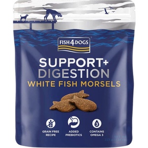 Fish4Dogs Support+ Digestion White Fish Morsels 225 г