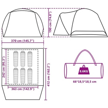 Image 1 of vidaXL 190T Taffeta 6 (94420)