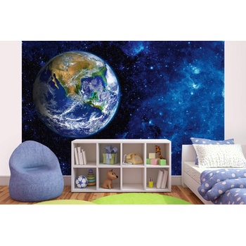 DIMEX ART s. r. o Самозалепваща се флизелинова фототапета земята от космоса 375 x 250 см