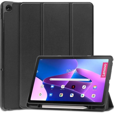 Tech-Protect SC Pen Hybrid Case - кожен кейс и поставка за Lenovo Tab M10 Plus 10.6 3rd Gen (2022) (черен)