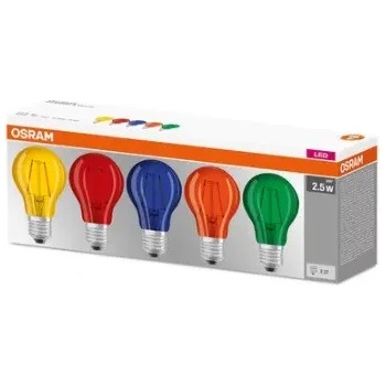 Image 1 of OSRAM ПАКЕТ ОТ 5 ЦВЕТНИ LED ЛАМПИ pack 5 LED STAR CLA Decor Color Box 15 2, 5W/827 E27 LEDVANCE (LEDVANCE 4058075058460)