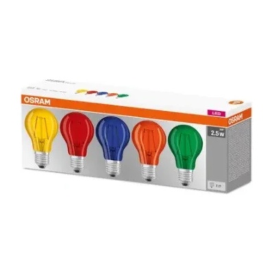 OSRAM ПАКЕТ ОТ 5 ЦВЕТНИ LED ЛАМПИ pack 5 LED STAR CLA Decor Color Box 15 2, 5W/827 E27 LEDVANCE (LEDVANCE 4058075058460)
