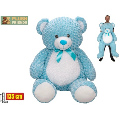 Mikro trading Plush FriendsMedvěd a mašlí135 cmmodrá