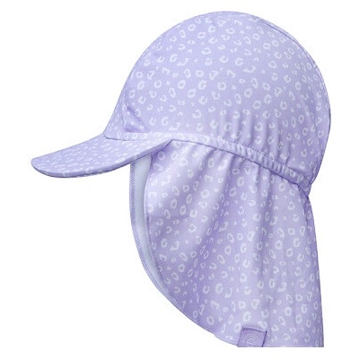 Swim Essentials Plavkový klobúk s ochranou krku UPF + Lila Leopard