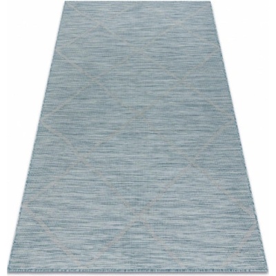 Nej-koberce Sizal Patio 3075 Romby mořský modrý