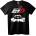 NOONEBRAND Тениска Initial D кола - M, Black