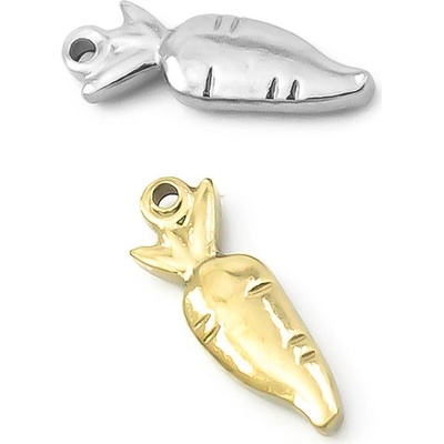 Ocelový přívěsek mrkev 18,5x6,5mm - 1Ks - Nerez SL – Zboží Mobilmania