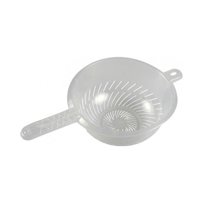 cedník d24x11cm s rukoj., transparent, plast