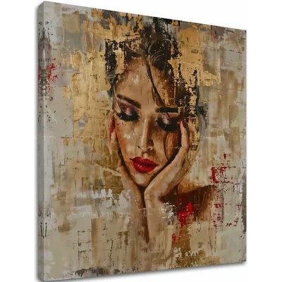 Elegantný obraz ženy Pôvabná múza - 70x70 cm