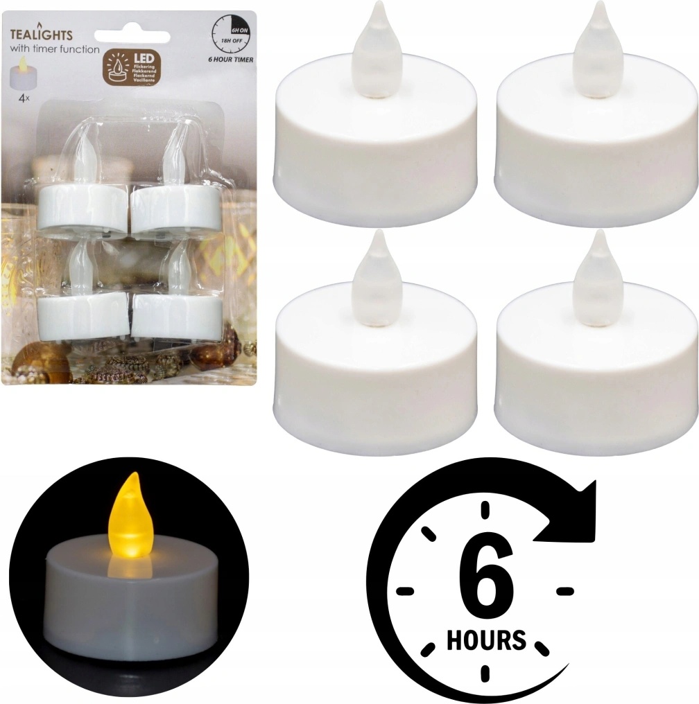 Tohle je absolutní vítěz srovnávacího testu - produkt svíčka čajová LED pr.3,5cm BÍ 4ks s bateriemi časovačem MC5999950