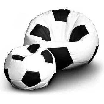 FITMANIA Fotbalový míč XXL+ podnožník Vzor: 01 bílo-černá