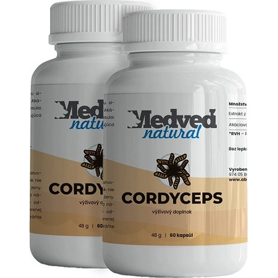 Medveď natural Cordyceps 2 x 60 kapsúl