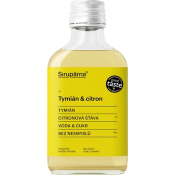 Sirupárna Domácí Tymián & Citron Sirup 100 ml