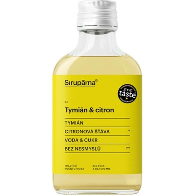 Sirupárna Domácí Tymián & Citron Sirup 100 ml