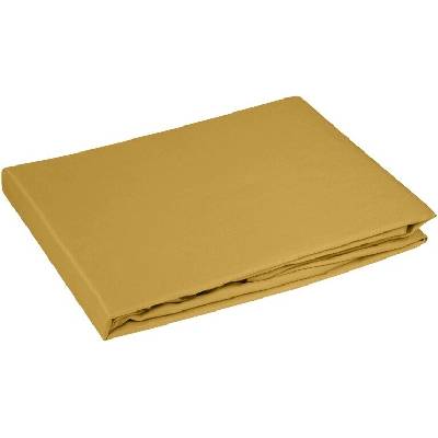 Takoy Prostěradlo bez gumy z bavlněného saténu barva hořčicové 125 g/m2 DINA Diva Line-HF-376064 180x210 180x210