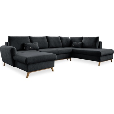 Miuform Тъмносив U-образен разтегателен диван, десен ъгъл Scandic Lagom - Miuform (Lagom LCL-2QBK-HAEECR MAS418)