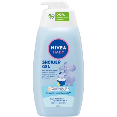 NIVEA BABY šampón a kúpeľ 2 v 1 pre celé telo a vlásky 500 ml