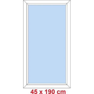 Soft Plastové okno 45x190 cm, FIX neotevíravé, Antracit struktura/bílá