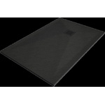Mexen Stone+ правоъгълна композитна душ кабина 100 x 80 см, черна, черна мрежа (44708010-B)