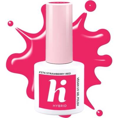 Hi Hybrid Uv gel lak Strawberry Red 374 5 ml