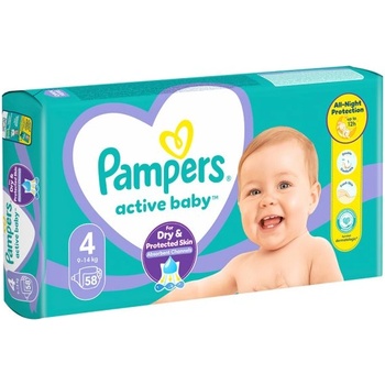 Image 1 of Pampers Памперси Pampers Active Baby 4 (9-14 кг. ) - 58 броя