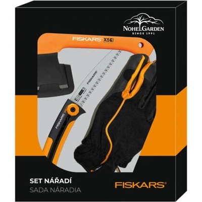 FISKARS set sekera X5 + pilka Xtract + rukavice 10461