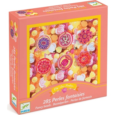 DJECO Творчески комплект за бижута Djeco Fancy Beads - Цветчета (DJ09854)