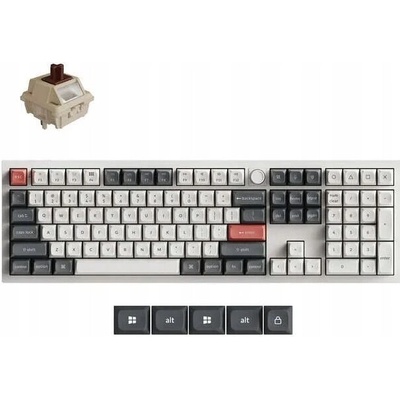 Keychron Q6 Ultra 8K 100% Milk POM Brown Switch RGB Hot-Swap Q6U-P3