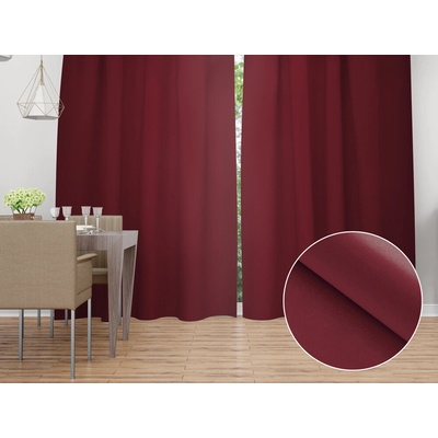 Biante Dekoračný záves TF-095 Vínovo červený bez vzoru - š. 150 cm 150x180 cm