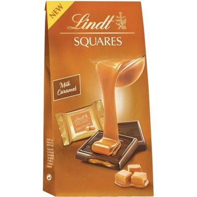 Lindt Squares mléčná s karamelovou náplní 144 g