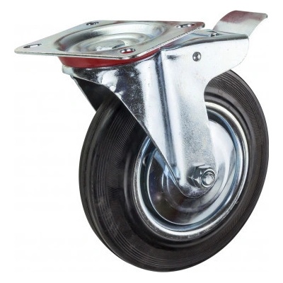 Dema Gumové otočné kolečko s brzdou 200 mm do 185 kg 21315D
