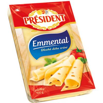 Président Emmental plátky 100 g
