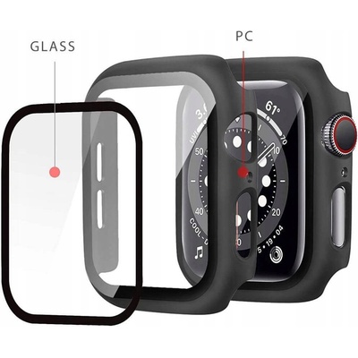 JC Качествен твърд кейс с вграден стъклен протектор за дисплея на Apple Watch Ultra, Ultra 2 49мм - JC Defense360 Case (черен)