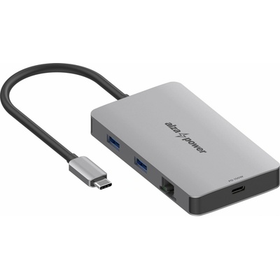 AlzaPower Metal USB-C Dock Station 7v1 Dual Screen APW-HCA72SY