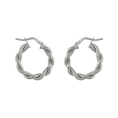 INFINITYSILVER Stříbrné náušnice kroužky splétané COLETTE LI54036B