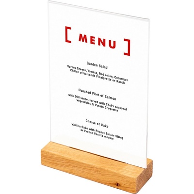 Jansen Display Dřevěný stojánek na menu typu T A5 150 x 237 mm – Zboží Mobilmania