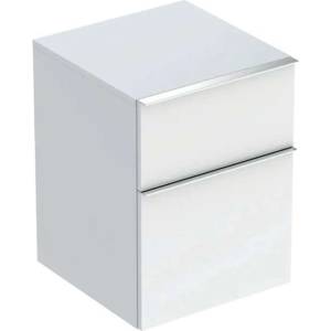 Geberit iCon - Страничен шкаф, 45x60x48 cm, 2 чекмеджета, гланцово бяло 502.315. 01.2 (502.315.01.2)