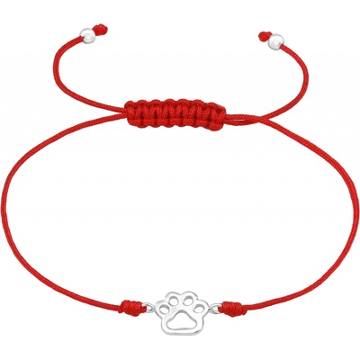 Majya náramek červený s přívěskem TLAPKA 10581