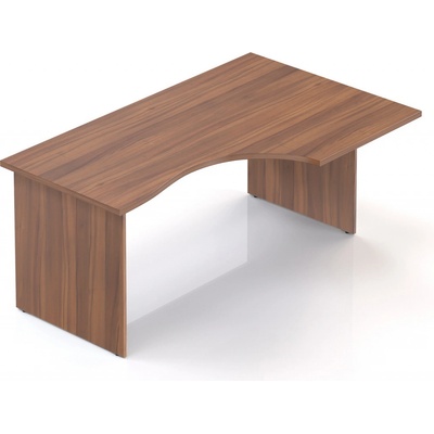 Lenza Ergonomický stůl Visio 160 x 100 cm, pravý, ořech
