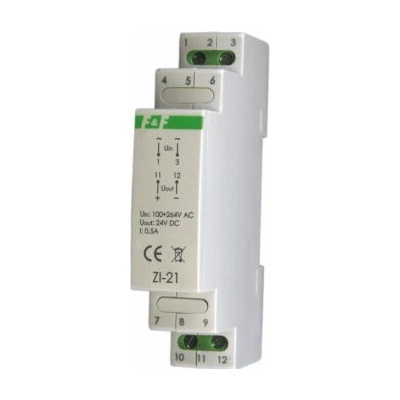 F&F Spínaný napájecí zdroj 100-264VAC/DC/24VDC 12W 0,5A (ZI-21)