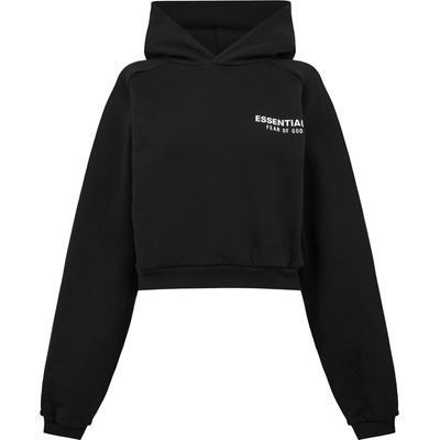 Fear of god essentials Суичър FEAR OF GOD ESSENTIALS Back Logo Over The Head Hoodie - Black