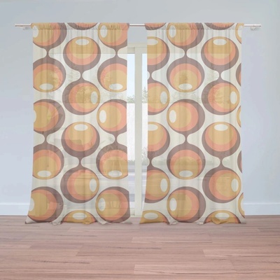 Sablio Záclony Karamelové kruhy: 2ks 150x250cm