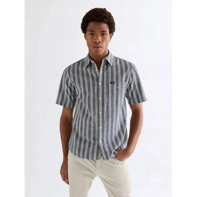 Wrangler pánska košeľa regular krátký rukáv Chambray 112378121 sivá